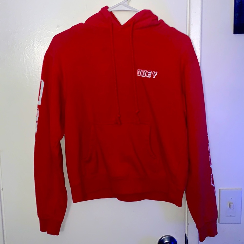 Women’s medium Obey hoodie, dark red
